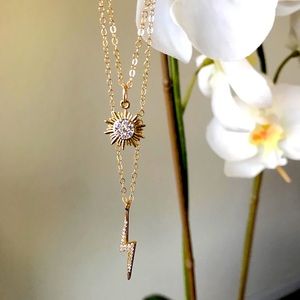 Dainty Sunburst + Lightening Neck Candy☀️⚡️